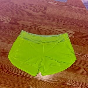 Lululemon neon yellow/green shorts